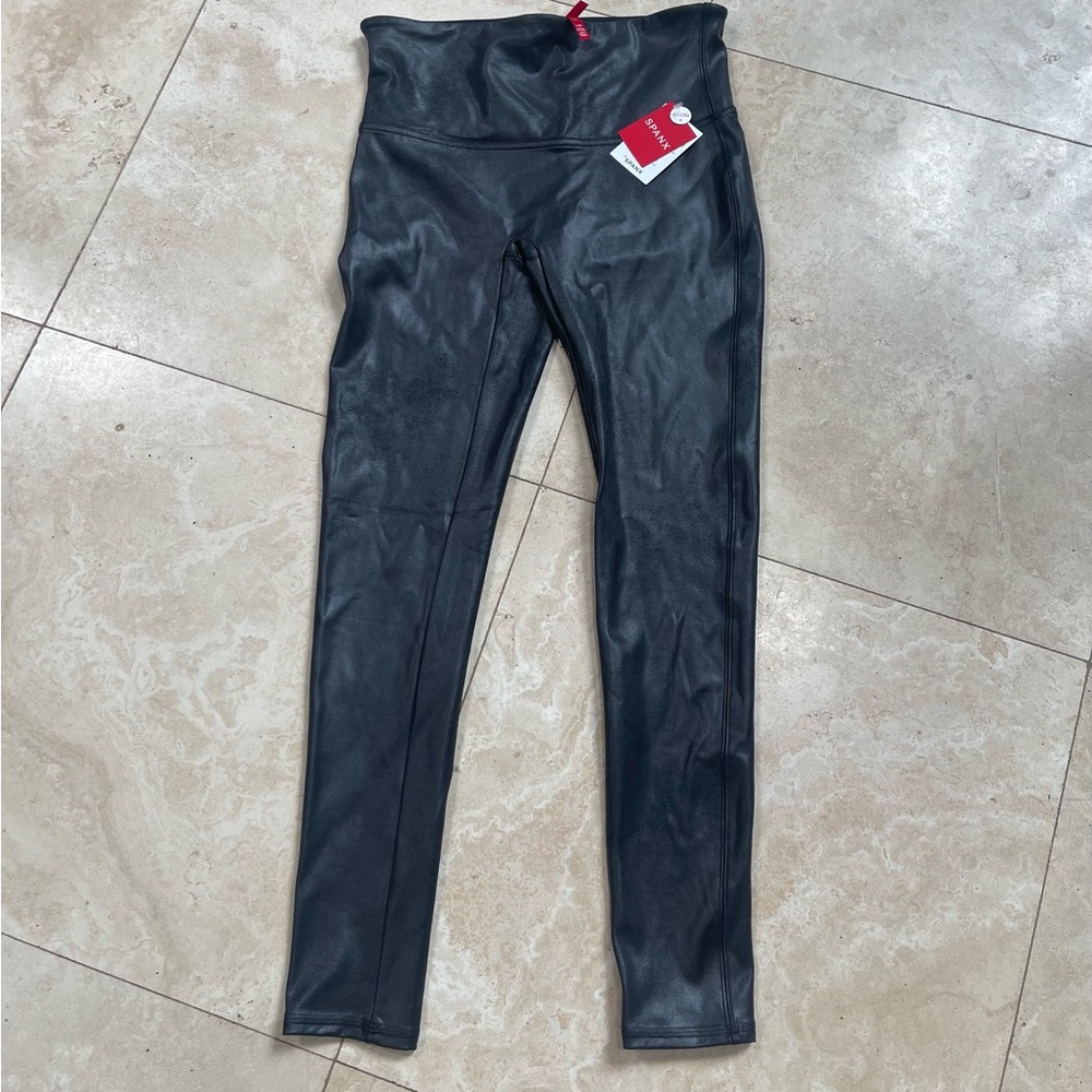 SPANX New Black Faux Leather Leggings
